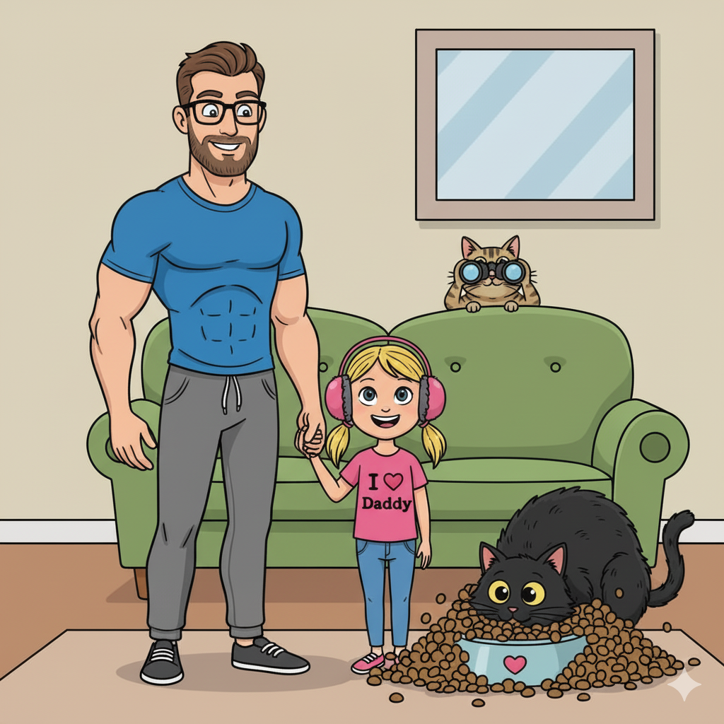 A calming, soft cartoon image for the meditation